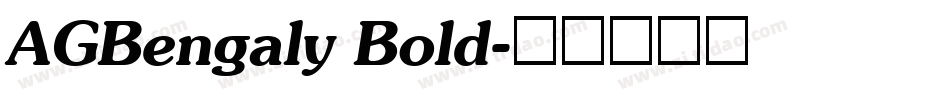 AGBengaly Bold字体转换